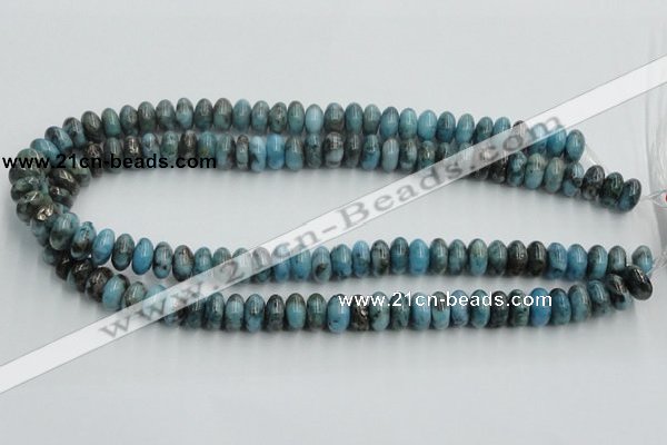 CYQ54 15.5 inches 6*12mm rondelle dyed pyrite quartz beads wholesale