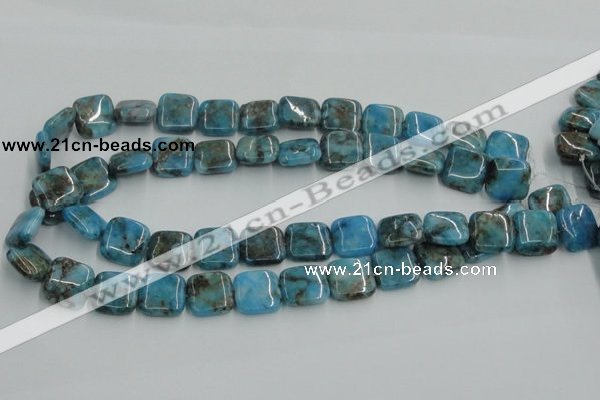 CYQ59 15.5 inches 16*16mm square dyed pyrite quartz beads wholesale