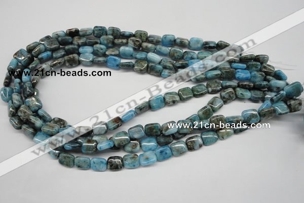 CYQ68 15.5 inches 8*10mm rectangle dyed pyrite quartz beads wholesale