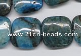 CYQ70 15.5 inches 20*20mm square dyed pyrite quartz beads wholesale