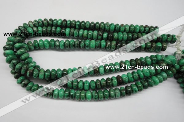 CYQ80 15.5 inches 6*12mm rondelle dyed pyrite quartz beads wholesale