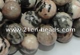 CZJ07 16 inches 14mm round zebra jasper gemstone beads Wholesale