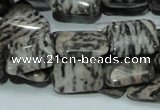 CZJ10 16 inches 12*16mm rectangle zebra jasper gemstone beads