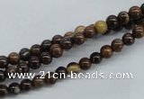 CZJ168 15.5 inches 4mm round iron zebra jasper beads wholesale