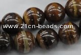 CZJ173 15.5 inches 14mm round iron zebra jasper beads wholesale