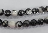 CZJ203 15.5 inches 8mm round black & white zebra jasper beads