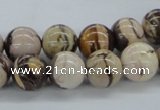 CZJ252 15.5 inches 12mm round zebra jasper beads wholesale