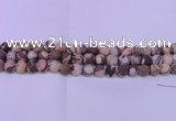 CZJ261 15.5 inches 6mm round matte zebra jasper beads