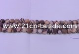 CZJ265 15.5 inches 14mm round matte zebra jasper beads