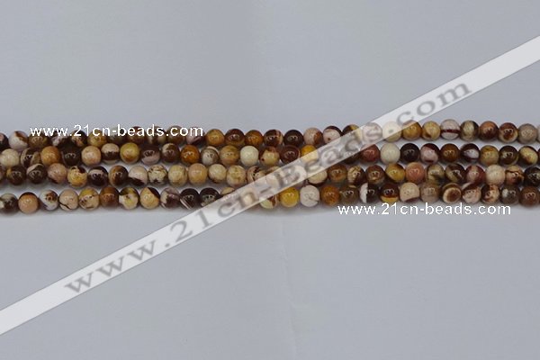 CZJ270 15.5 inches 4mm round zebra jasper beads wholesale