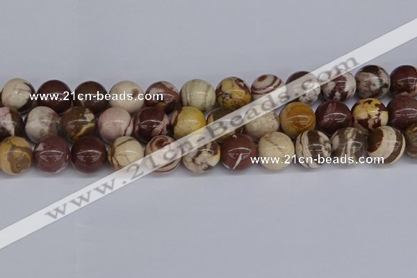 CZJ275 15.5 inches 14mm round zebra jasper beads wholesale