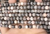 CZJ297 15.5 inches 6mm round pink zebra jasper beads wholesale