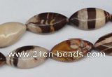 CZJ354 15.5 inches 10*20mm marquise zebra jasper beads wholesale