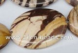 CZJ360 15.5 inches 30*40mm oval zebra jasper beads wholesale