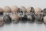 CZJ403 15.5 inches 10mm round pink zebra jasper beads wholesale