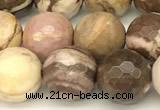 CZJ431 15 inches 8mm faceted round Australian zebra jasper beads