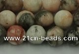 CZJ552 15.5 inches 8mm round pink zebra jasper beads wholesale