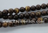 CZJ69 15.5 inches 6mm round iron zebra jasper beads wholesale