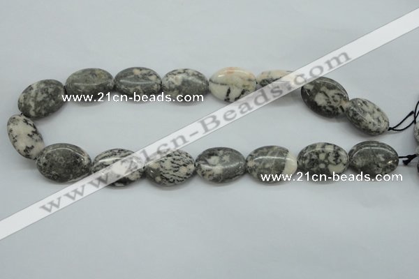 CZJ78 15.5 inches 18*25mm oval zebra jasper gemstone beads