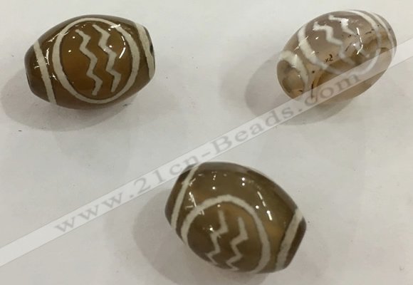 DZI305 10*14mm drum tibetan agate dzi beads wholesale