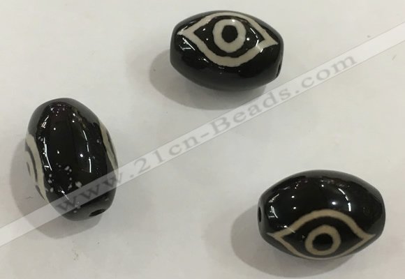 DZI351 10*14mm drum tibetan agate dzi beads wholesale