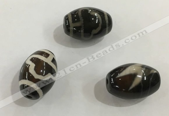 DZI359 10*14mm drum tibetan agate dzi beads wholesale