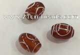 DZI379 10*14mm drum tibetan agate dzi beads wholesale