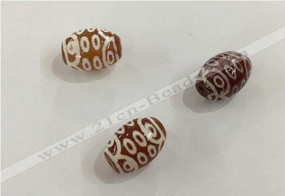 DZI396 10*14mm drum tibetan agate dzi beads wholesale