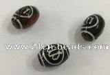 DZI406 10*14mm drum tibetan agate dzi beads wholesale