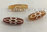 DZI421 10*28mm drum tibetan agate dzi beads wholesale