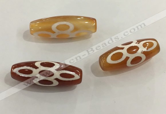 DZI421 10*28mm drum tibetan agate dzi beads wholesale