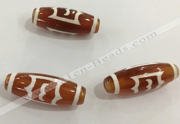 DZI448 10*30mm drum tibetan agate dzi beads wholesale