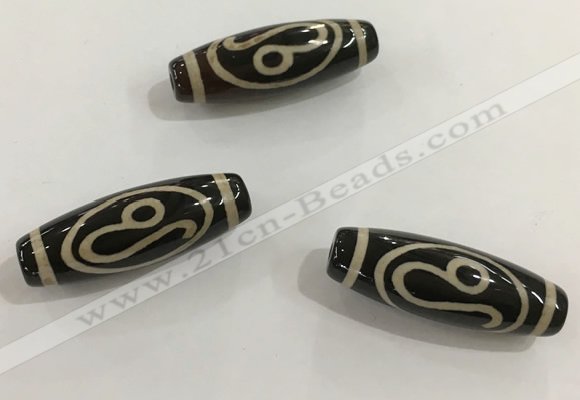 DZI461 10*30mm drum tibetan agate dzi beads wholesale