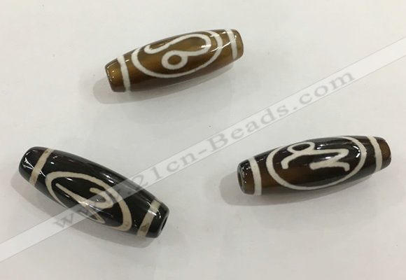 DZI466 10*30mm drum tibetan agate dzi beads wholesale