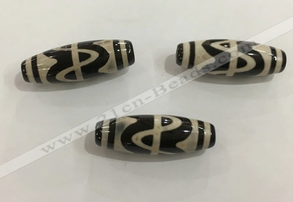 DZI470 10*30mm drum tibetan agate dzi beads wholesale