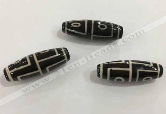 DZI472 10*30mm drum tibetan agate dzi beads wholesale