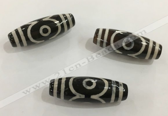 DZI487 10*30mm drum tibetan agate dzi beads wholesale