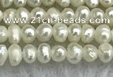 FWP01 14.5 inches 1.5mm - 1.8mm potato white freshwater pearl strands