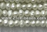 FWP02 14.5 inches 1.5mm - 1.8mm potato white freshwater pearl strands