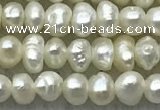 FWP07 14.5 inches 2mm - 3mm potato white freshwater pearl strands