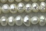 FWP09 14.5 inches 2.5mm - 3mm potato white freshwater pearl strands