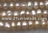 FWP10 14.5 inches 2.5mm - 3mm potato light purple freshwater pearl strands