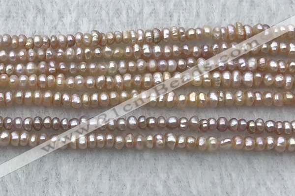 FWP10 14.5 inches 2.5mm - 3mm potato light purple freshwater pearl strands