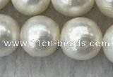 FWP114 15 inches 10mm - 11mm potato white freshwater pearl strands