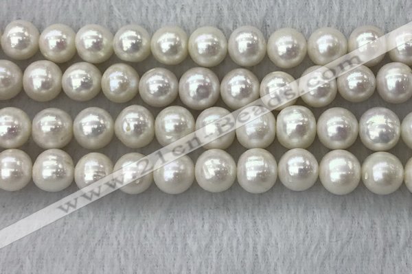 FWP118 15 inches 10mm - 11mm potato white freshwater pearl strands