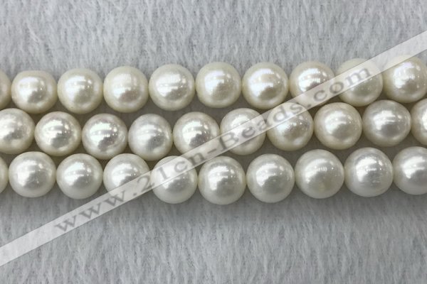 FWP126 15 inches 11mm - 12mm potato white freshwater pearl strands