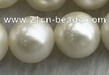 FWP127 15 inches 11mm - 12mm potato white freshwater pearl strands