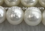 FWP129 15 inches 10mm - 11mm potato white freshwater pearl strands