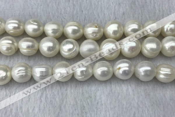 FWP131 15 inches 12mm - 13mm potato white freshwater pearl strands