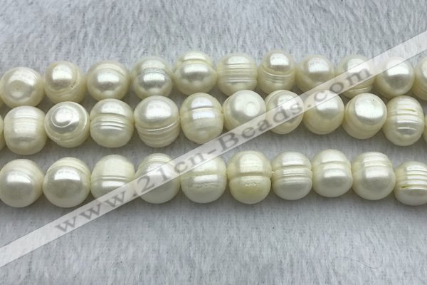 FWP134 15 inches 12mm - 13mm potato white freshwater pearl strands